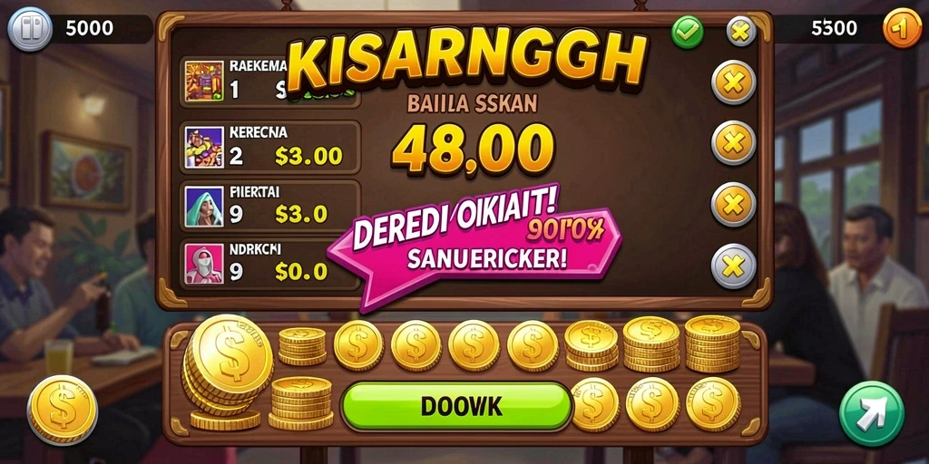 Menu navigasi yang mudah diakses bagi pemain.