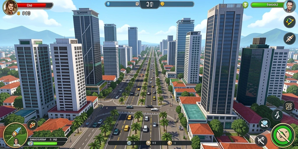 Screenshot dari level baru yang menantang dalam permainan.