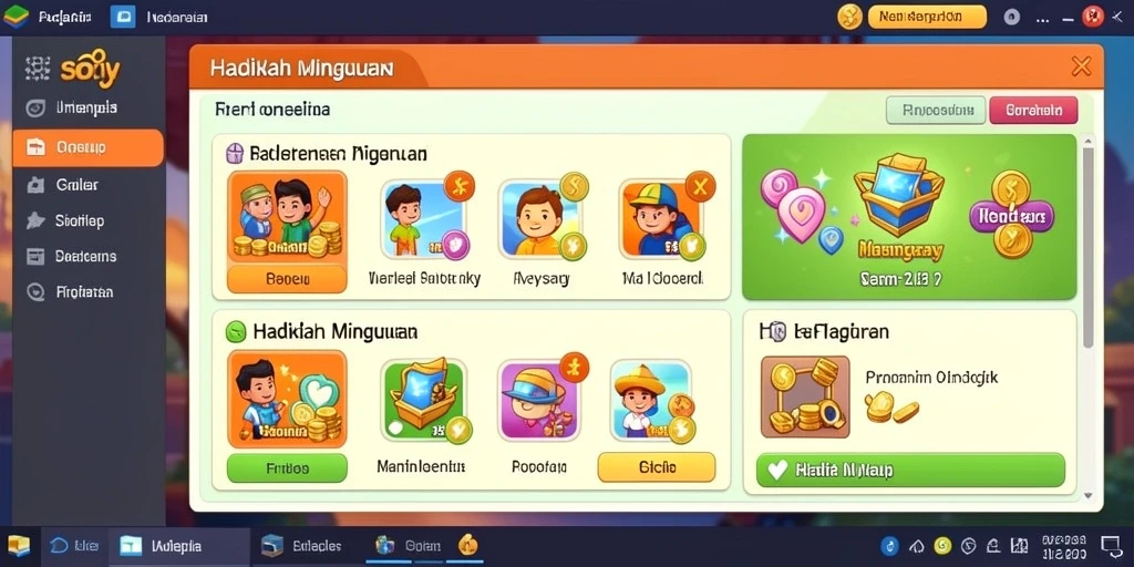 Fitur sosial yang memungkinkan interaksi pemain.